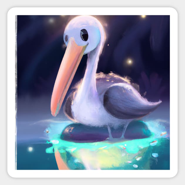 Cute Pelican Drawing Sticker by Play Zoo